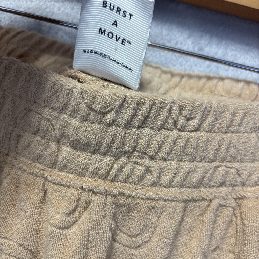 OFFLINE Aerie 2 Pc Terry Cloth Smiley Set, Medium Top, Large Pants Tan Wide Leg - Picture 12 of 14